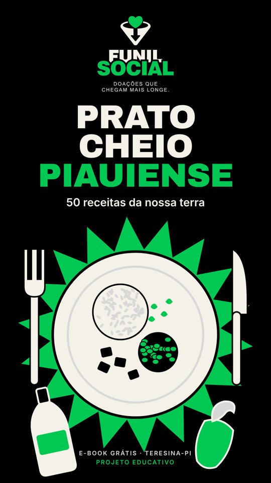 Capa do e-book Prato Cheio Piauiense: 50 receitas da nossa terra